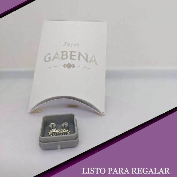 Aros Abridores Ojo Con Cristal Plata 925 pack