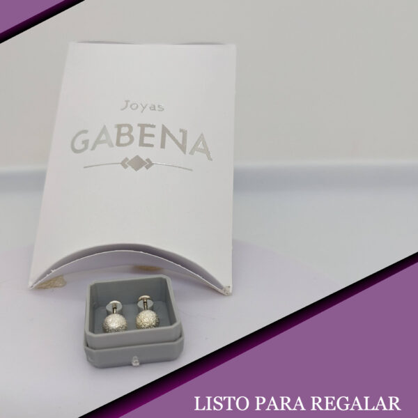 Aros Abridores Bolita Arenada 6mm Plata 925 pack
