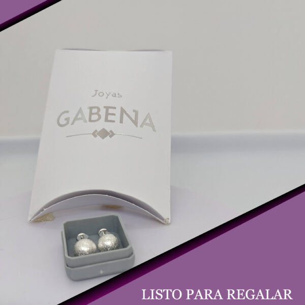 Aros Abridores Bolita Arenada 8mm Plata 925 pack