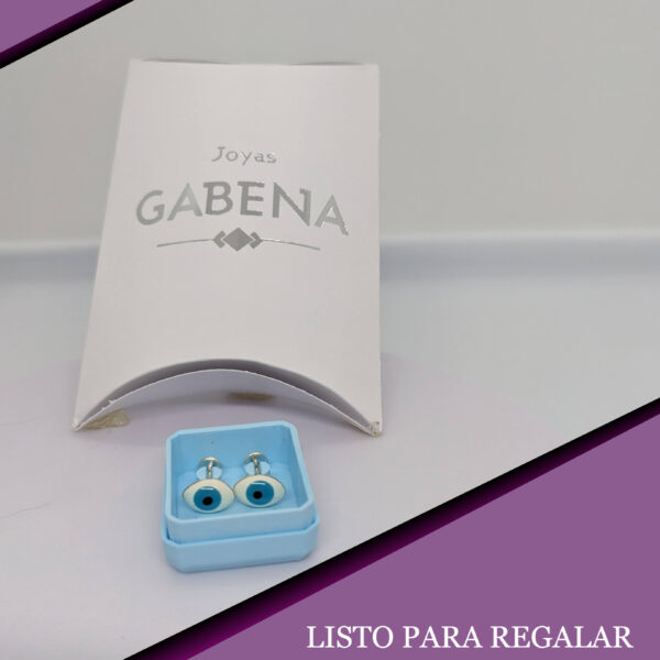 Aros Abridores Ojo turco Ovalado Plata 925 pack