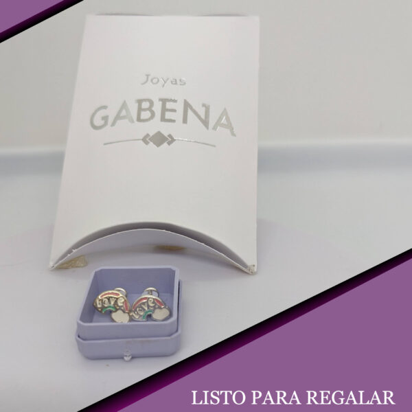 Aros Abridores Arcoiris Love Plata 925 Esmaltado pack