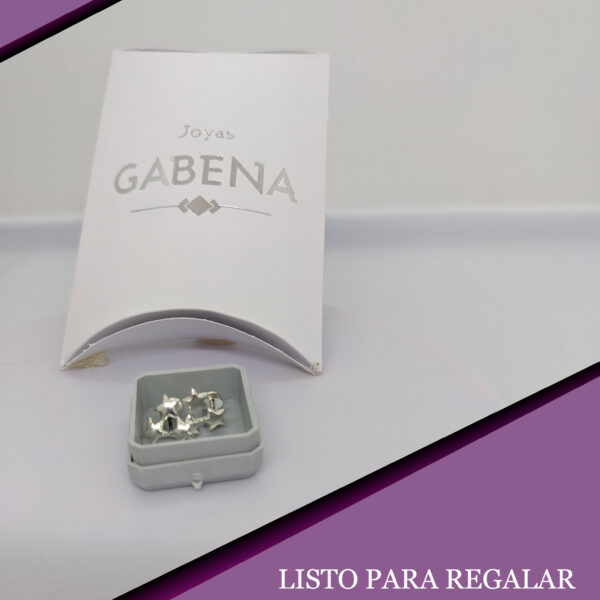 Aros Abridores Tres Estrellas Plata 925 pack