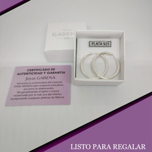 aros cubanos gruesos numero 3 plata pack