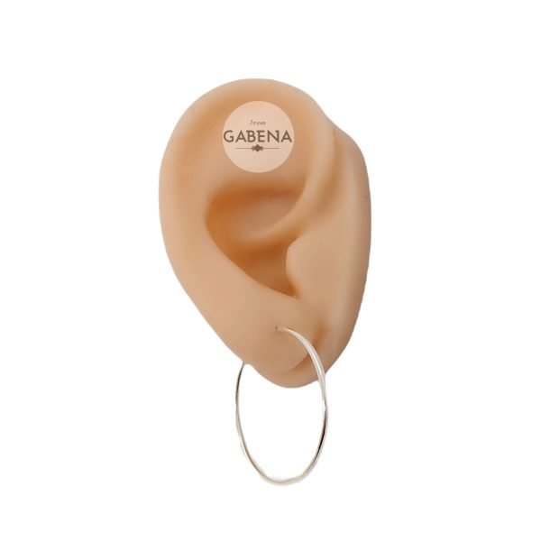 AC-2 aros argolla cubanos n4 plata