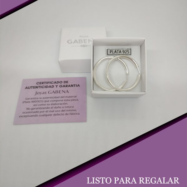 aros cubanos gruesos numero 4 32mm plata pack
