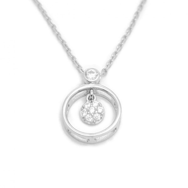 dije con cadena micropave círculo