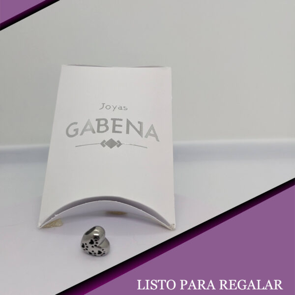 Dije Charm Corazon Huellas Acero Quirúrgico pack