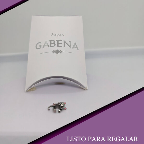 Dije Charm Gato Agarrado Acero Quirúrgico pack