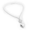 Pulsera con dije de corazón y cubic