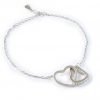 Pulsera corazones enlazados