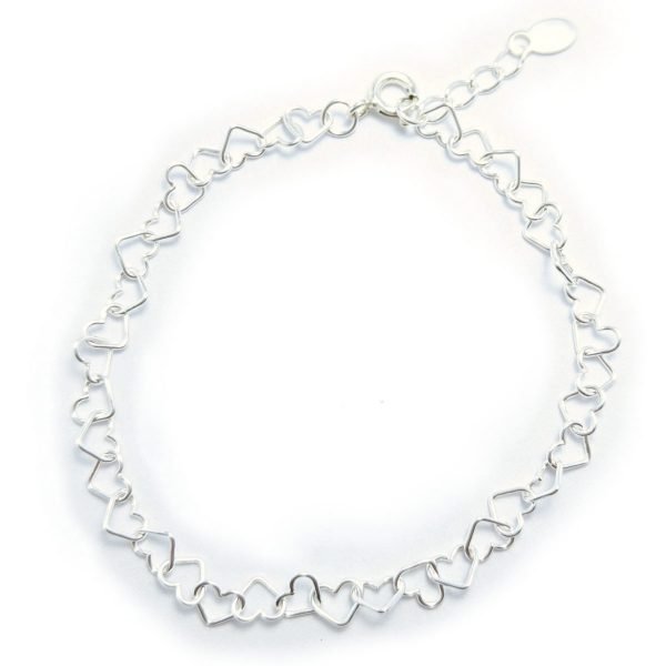 Pulsera eslabones de corazones