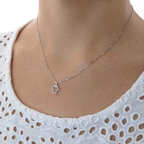 collar hamnsa plata micropave cuello