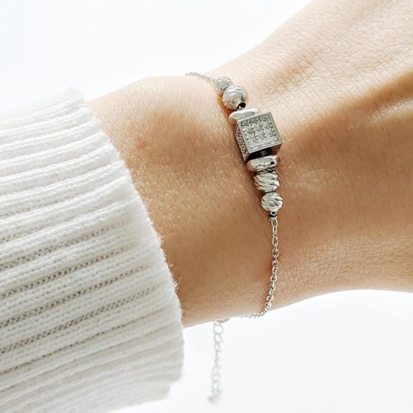 pulsera cubo micropave