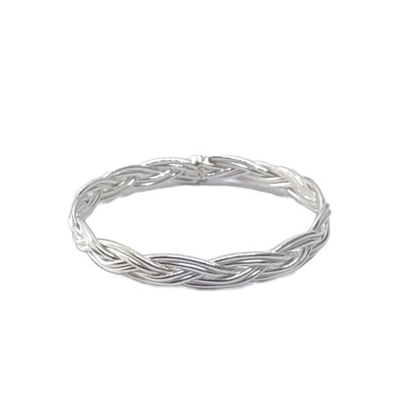 Anillo Trenza Plata 925 - Talle 19