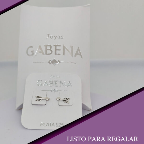 Aros Flecha 10mm Plata 925 pack