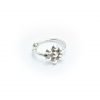Aro cuff flor plata