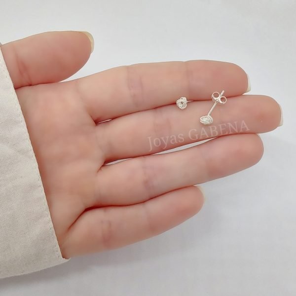 Aros Nudo Texturizado Plata 925 2