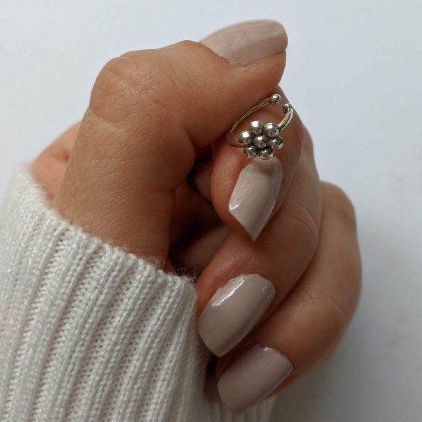 Aro Cuff Flor Plata 925