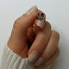 Aros bidu flores cuff exhibido