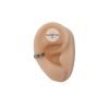 aro cuff flores plata oreja