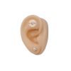 aro perla engarzada 4mm plata oreja