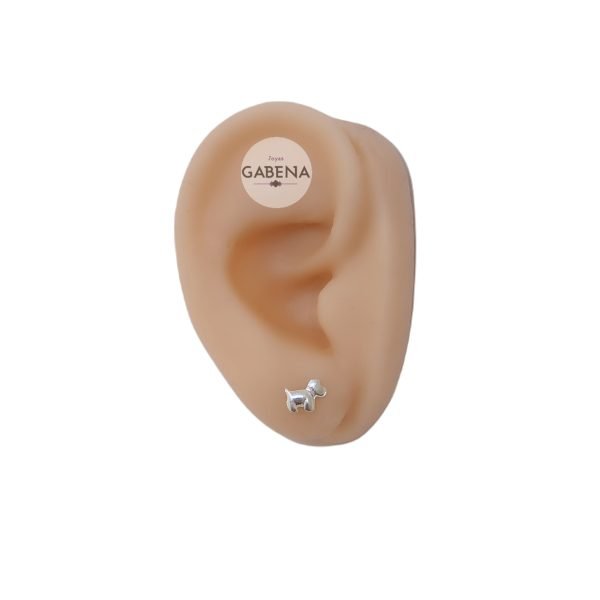 aro perro plata oreja