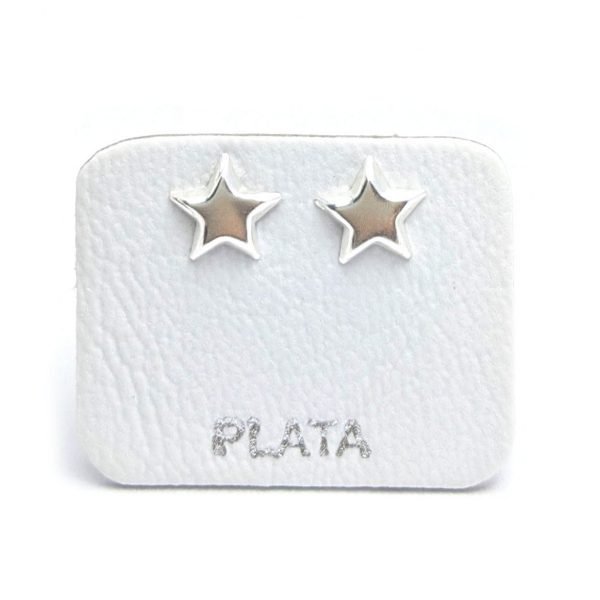 aros estrella plata