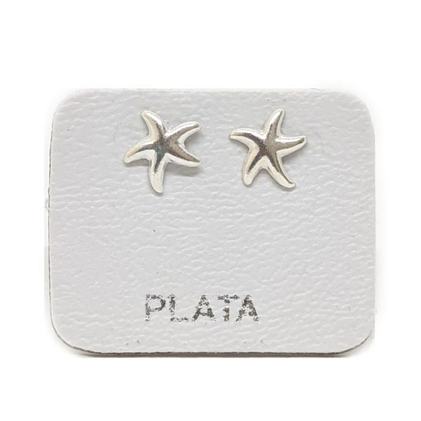 aros estrella de mar plata 925