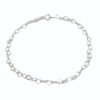 Pulsera corazones enlazados plata eslabones
