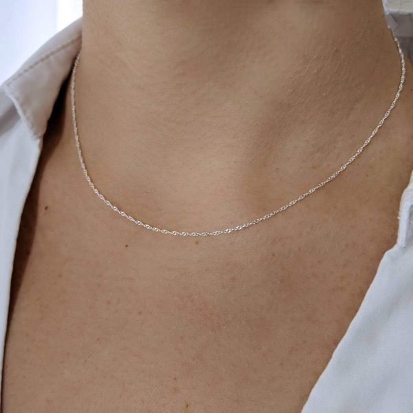 cadena singapur 40cm plata