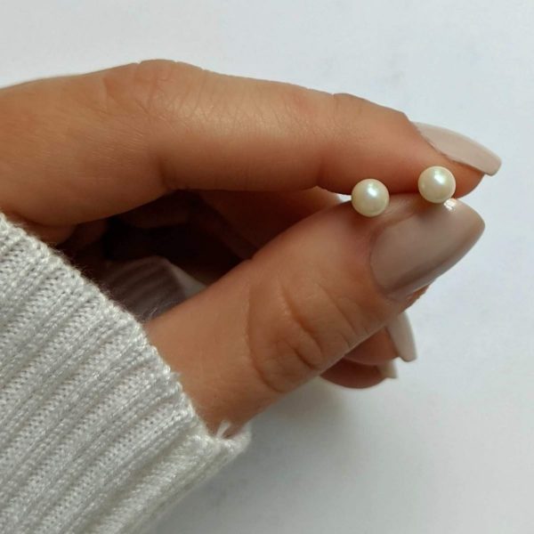 Aros Perla Cultivada mano