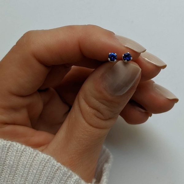 Aros Cristal Engarzados chicos Plata 925 - Pasantes - Imagen 7