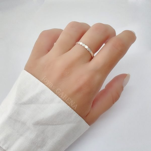 Anillo Cuerda Plata 925 - Talle 17