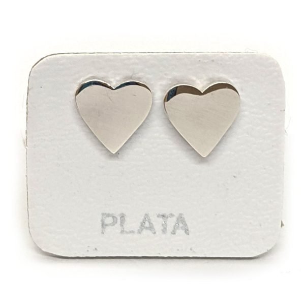Aros Corazón 8mm Plata 925