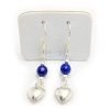 Aros corazón y piedra azul 2