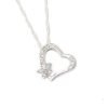 Collar corazón y flor cristal
