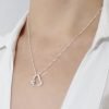 Collar corazón y flor cristal