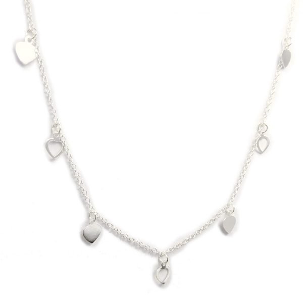 Collar corazones 7 dijes