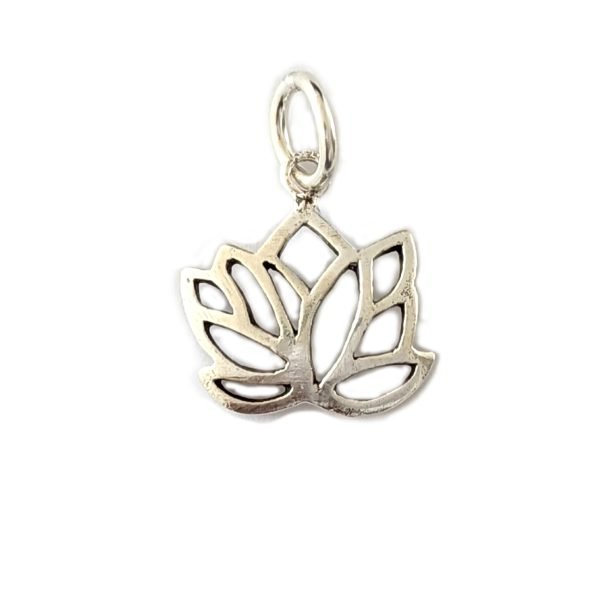 dije flor de loto plata