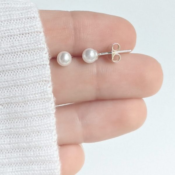 Aros Perlas Plata 925 - Pasantes