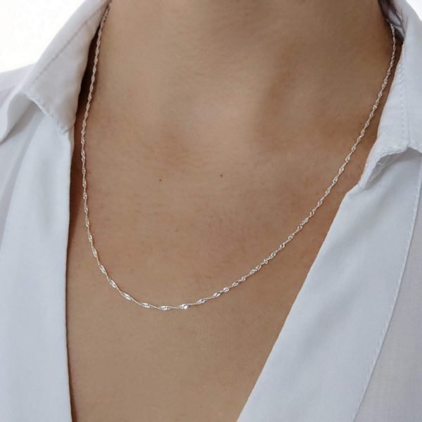 Cadena singapur 1mm 50cm
