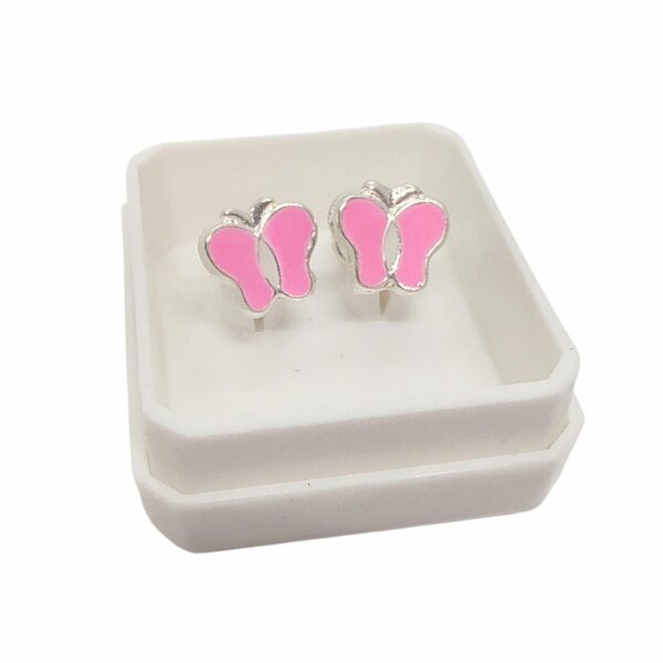 AA-42 aros abridores laminado plata premium mariposa rosa (3)