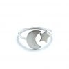Anillo luna y estrella semiabierto