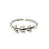 anillo midi hojas ramita plata