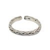 anillo midi trenza plata