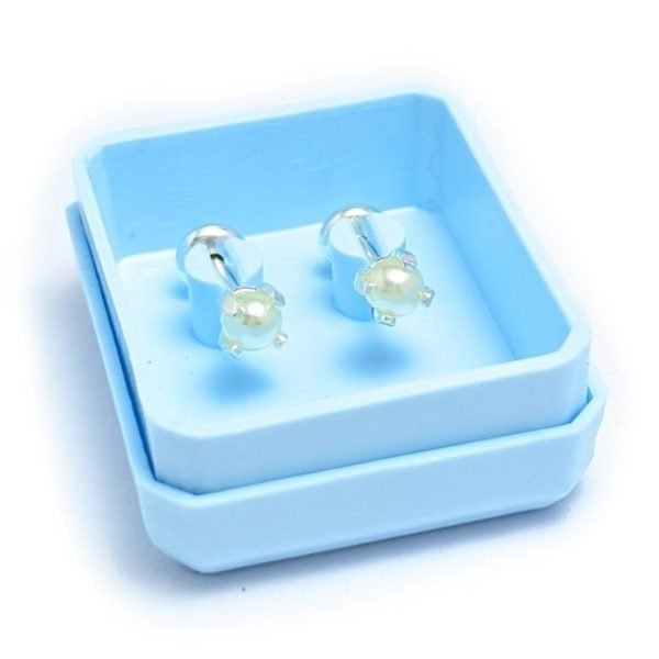 Aros Abridores Perlas Engarzada 3mm