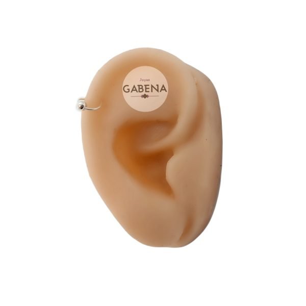 aros argolla bolita 8mm plata
