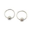 aros argolla bolita 8mm plata
