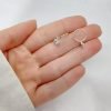 aros argolla cubic corazon plata 925