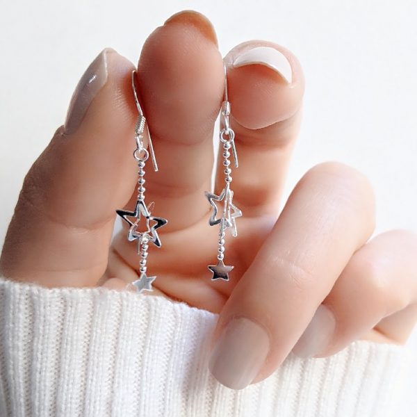 Aros bolitas y estrella mano